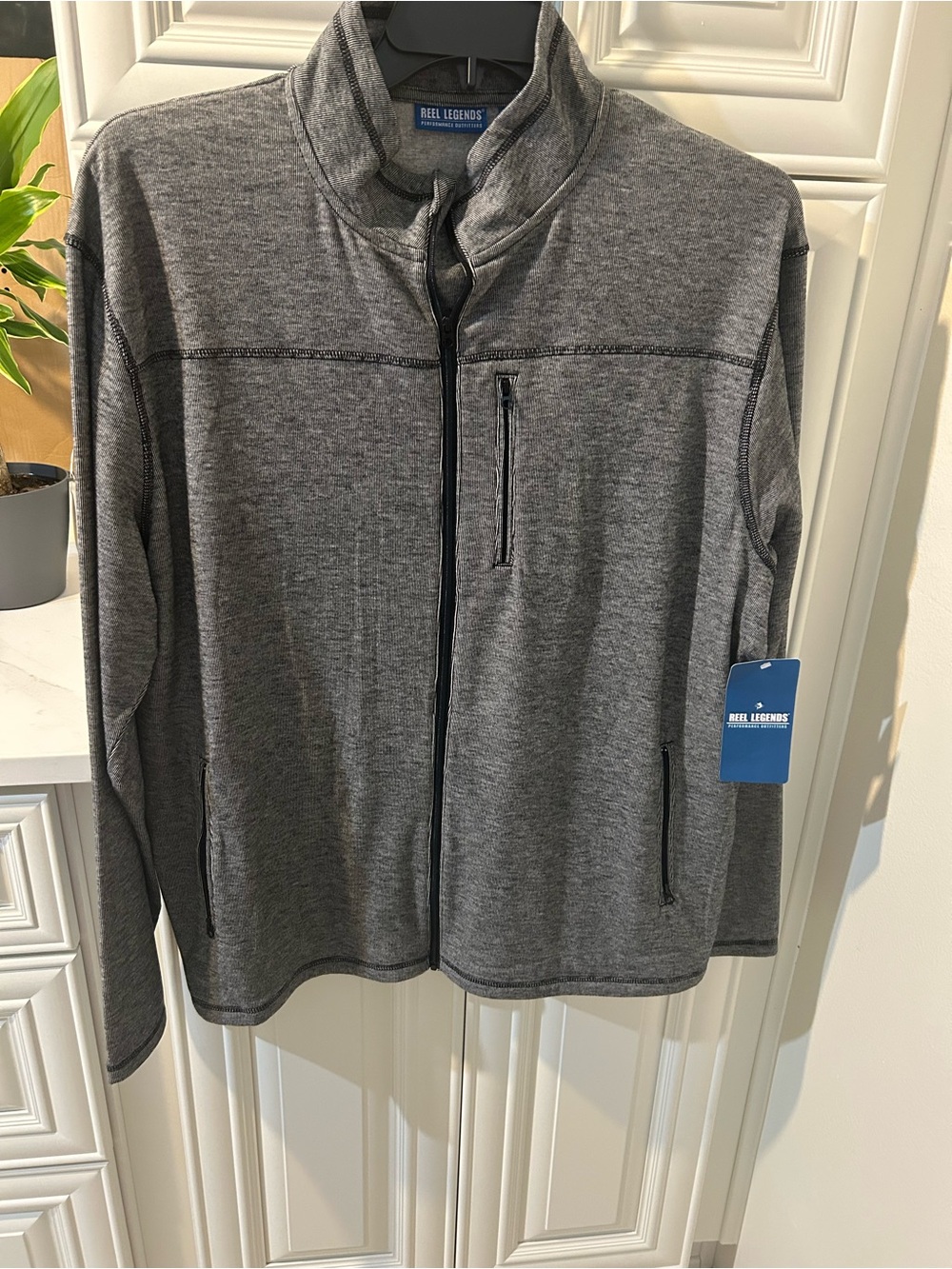 Reel Legends Gray Heather Full-Zip Performance Jacket